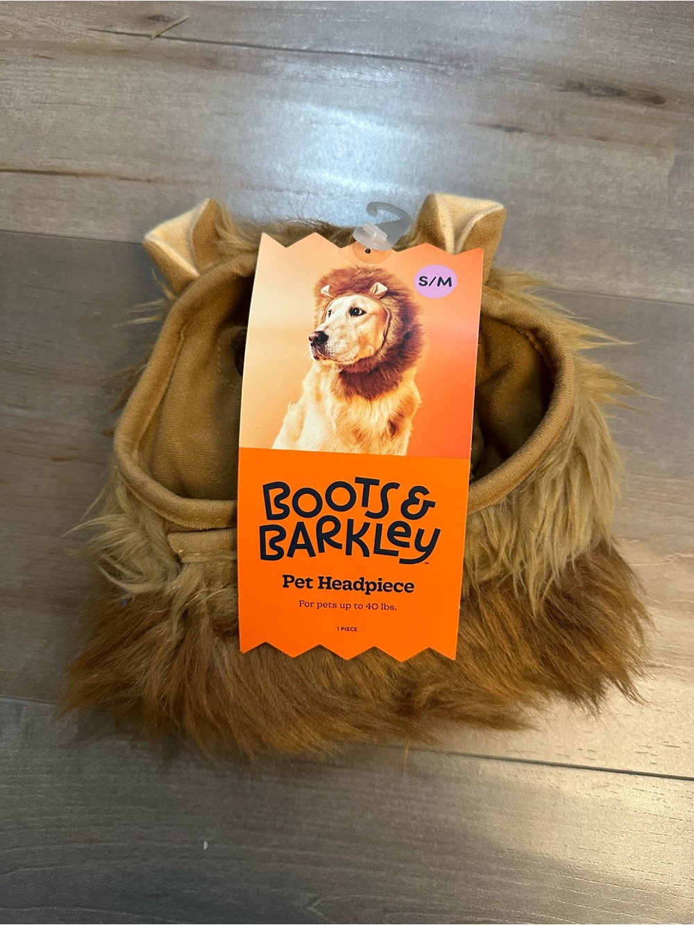 Boots & Barkley Lion Mane Pet Headpiece - tan brown